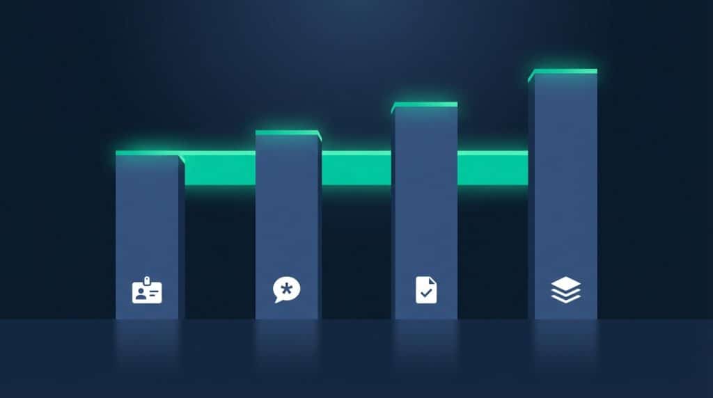 The APEX Framework illustration showing four pillars of effective B2B thought leadership: Authority Signal, Perspective, Evidence, and Execution Depth