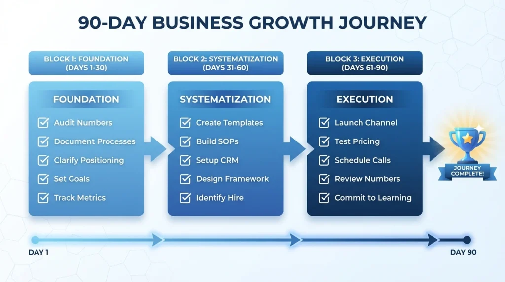 90-day action plan for scaling your consulting business with deliberate practice