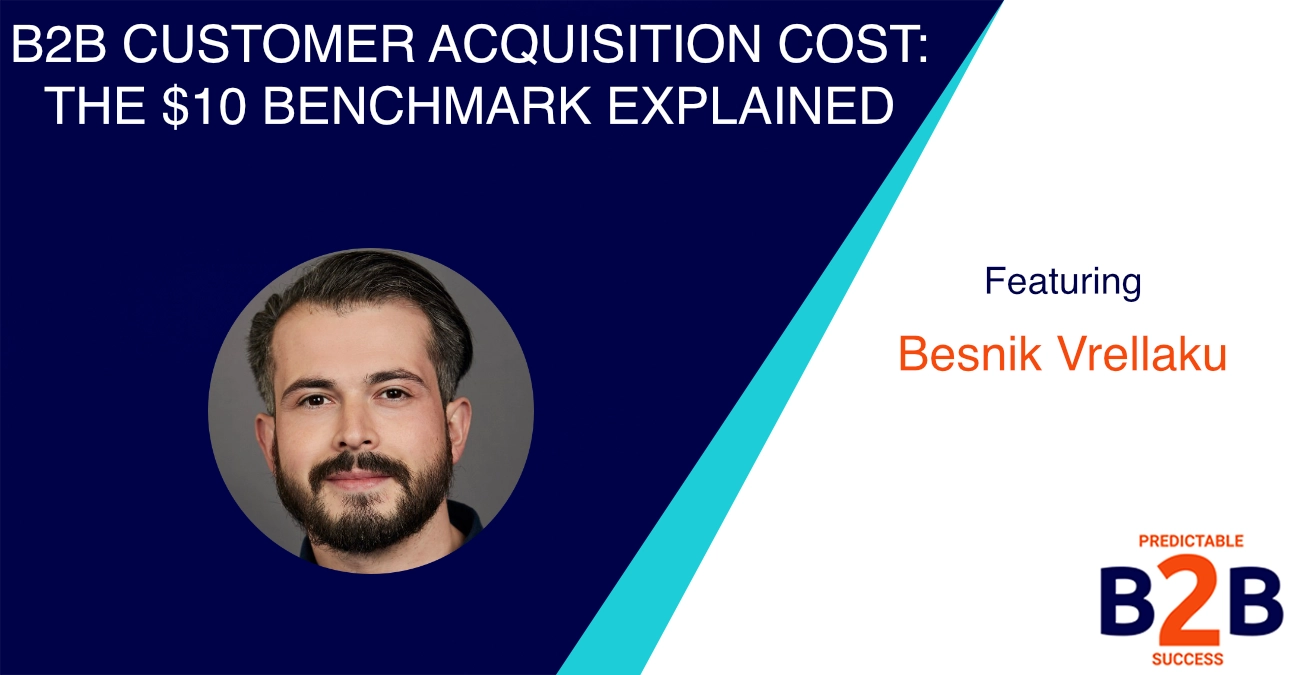 Besnik Vrellaku, CEO of SalesFlow.io, expert in reducing B2B customer acquisition cost to $10-20 through multichannel strategies