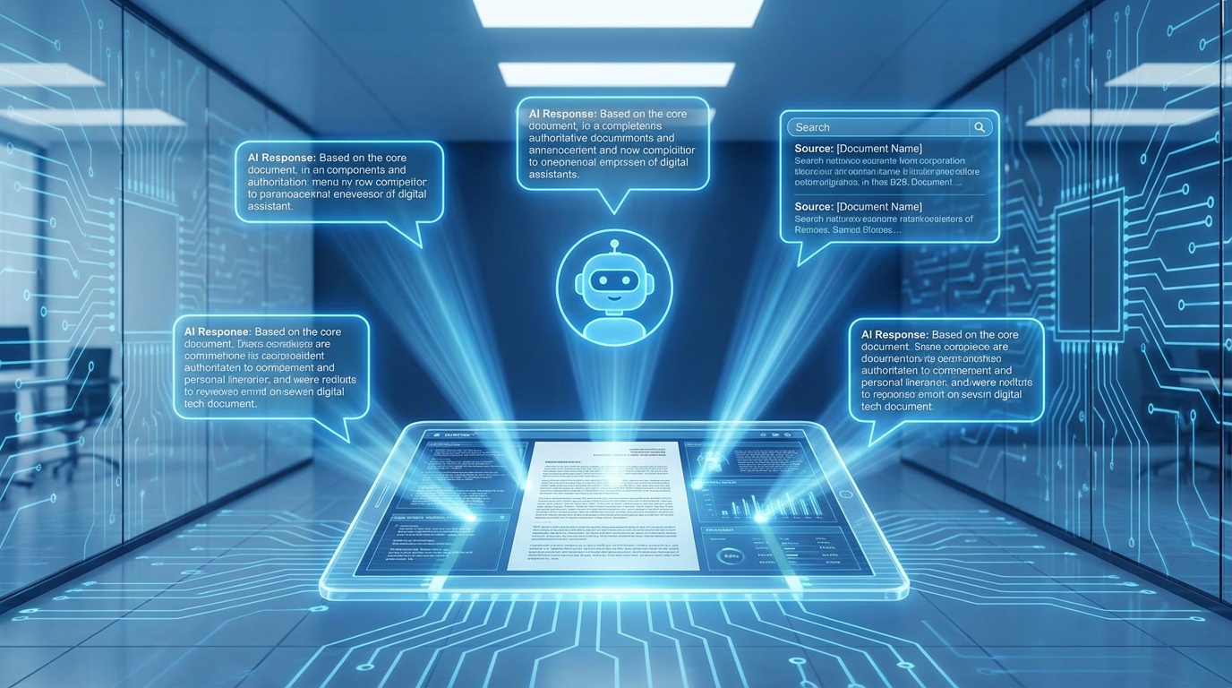 Diagram showing how an AEO agency positions B2B tech content to appear as cited sources in ChatGPT, Perplexity, and Google AI Overviews