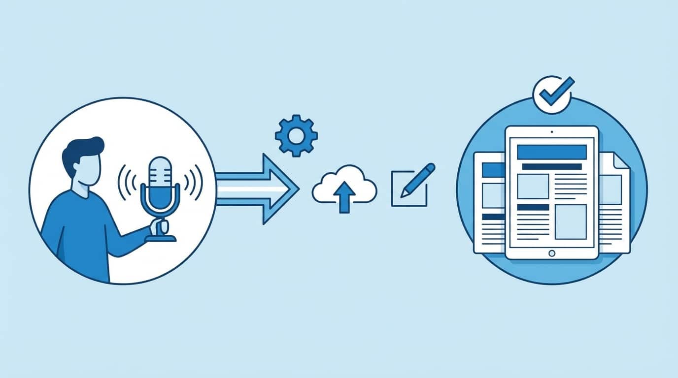 The executive ghostwriting process showing voice extraction and content creation workflow