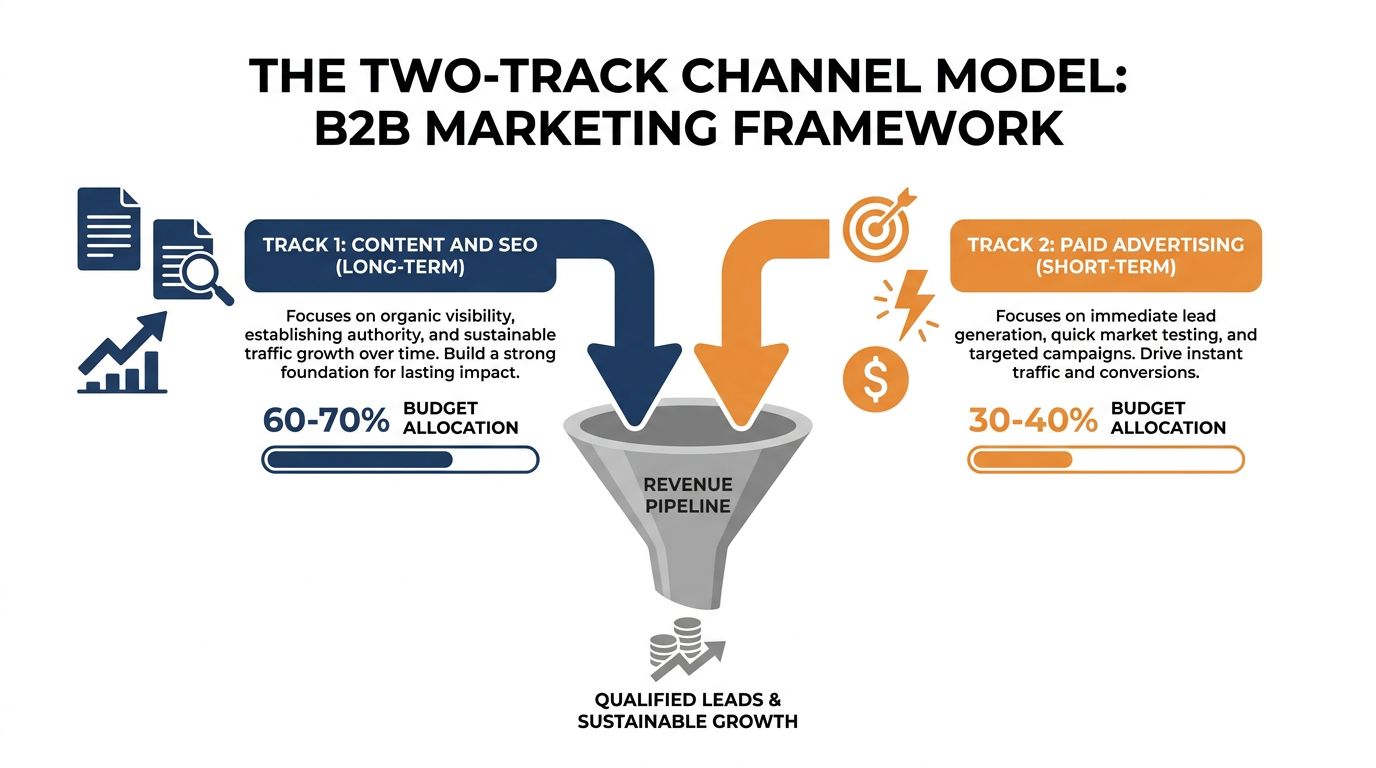 B2B manufacturing marketing strategy two-track channel model