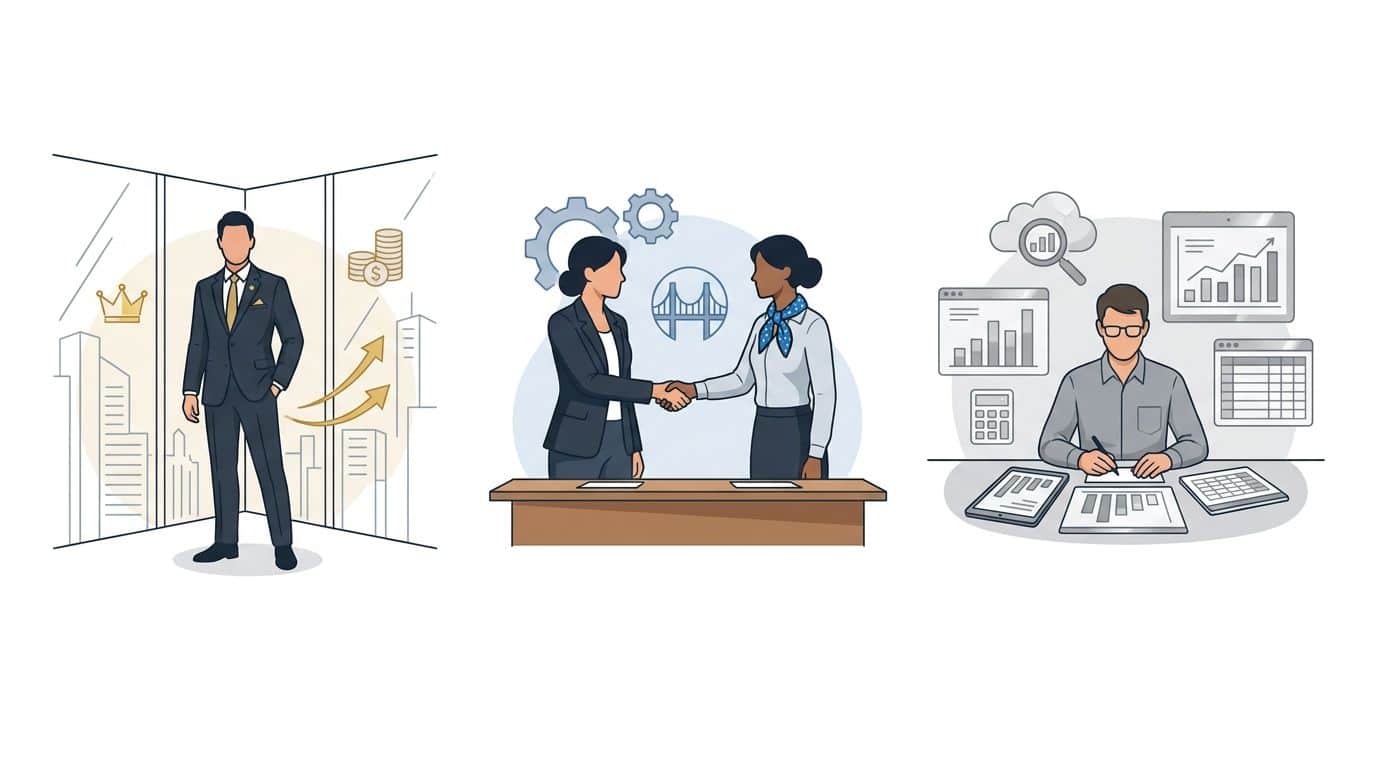 Three types of buyers in sales: ego-driven, emotional, and logical buyer comparison